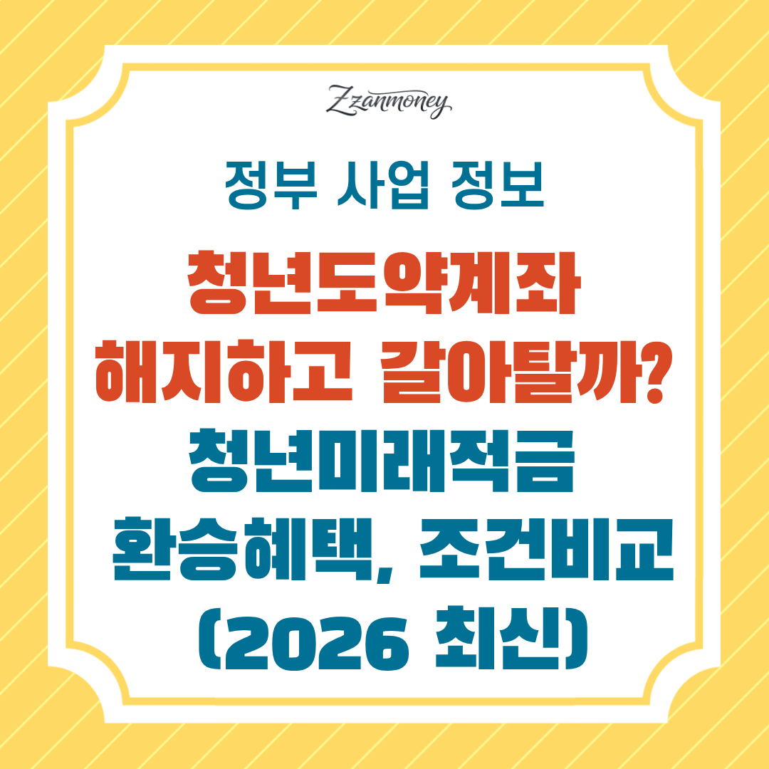 청년도약계좌 해지하고 갈아탈까-청년미래적금 환승 혜택 및 조건 비교 (2026 최신버전)